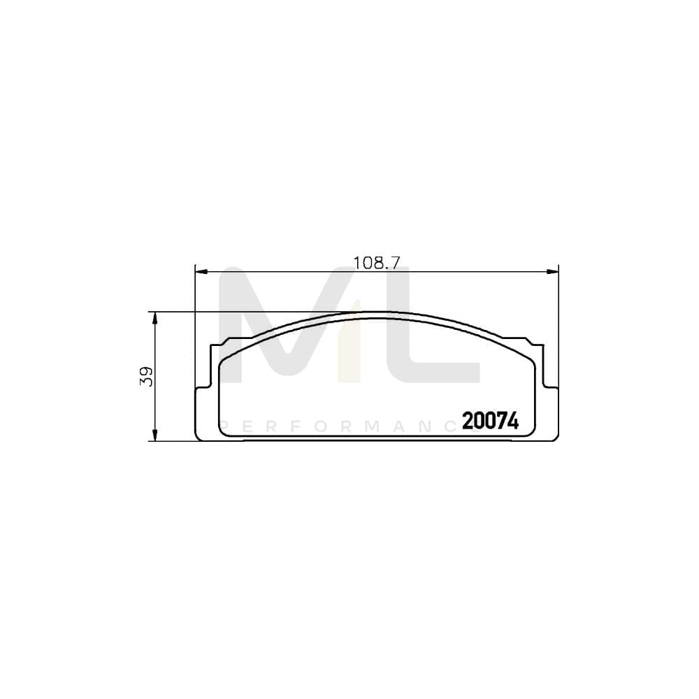 Hella 8DB 355 007-101 Brake Pad Set Not Prepared For Wear Indicator