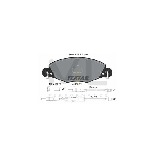 TEXTAR 2327301 Brake pad set for CITRO?N C5 incl. wear warning contact, with brake caliper screws | ML Performance Car Parts