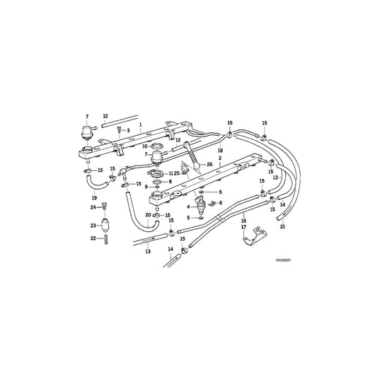 Genuine BMW 13531729590 E32 E31 Fuel Return Line (Inc. 850Ci, 750iL & 750i) | ML Performance US Car Parts