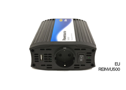 RING RINVU500 12V DC to 240V AC, 500W PowerSource inverter With 2.1A USB - Single Socket
