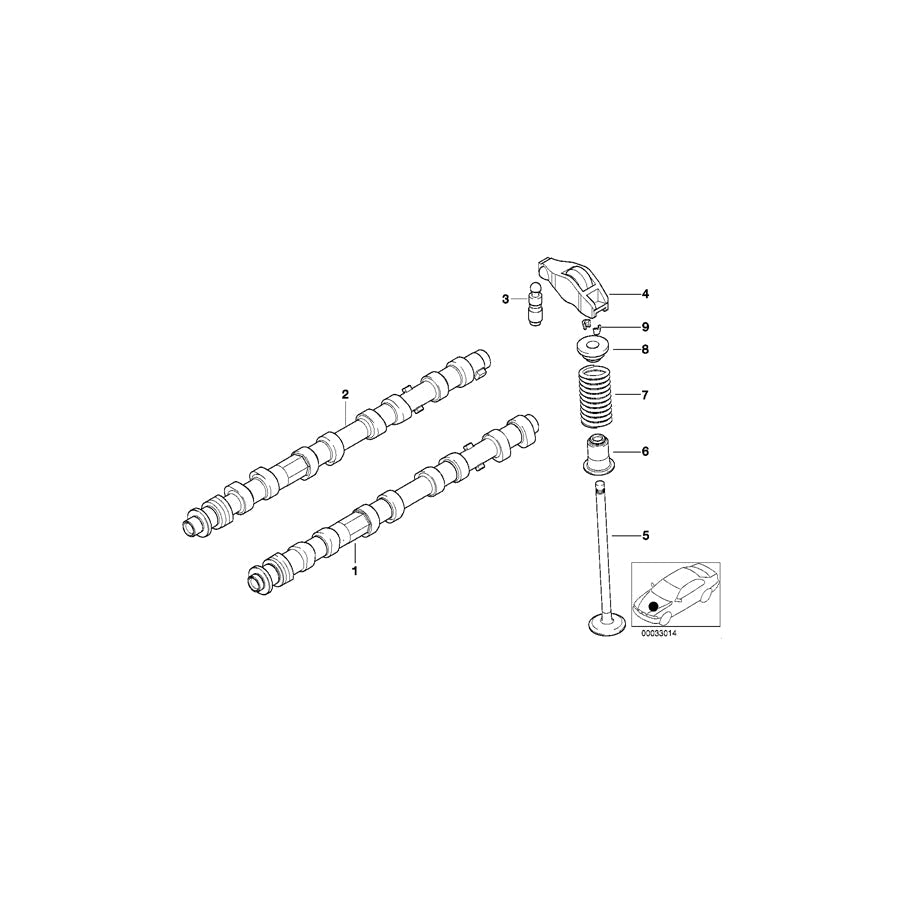 Genuine BMW 11312248300 E38 Camshaft Exhaust Zyl.1-4 (Inc. 740d) | ML Performance UK Car Parts