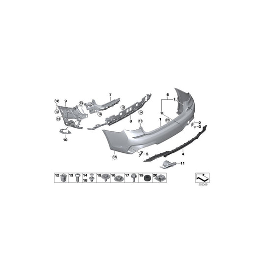Genuine BMW 66318094417 G20 Absorber Funnel, Left M (Inc. 330iX, 320i 1.6 & M340iX) | ML Performance US Car Parts