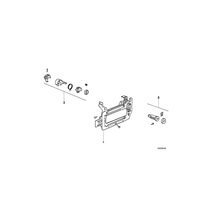 Genuine BMW 51218124293 E31 Repair Kit Lock Cylinder Left (Inc. 850Ci, 840i & 850CSi) | ML Performance US Car Parts