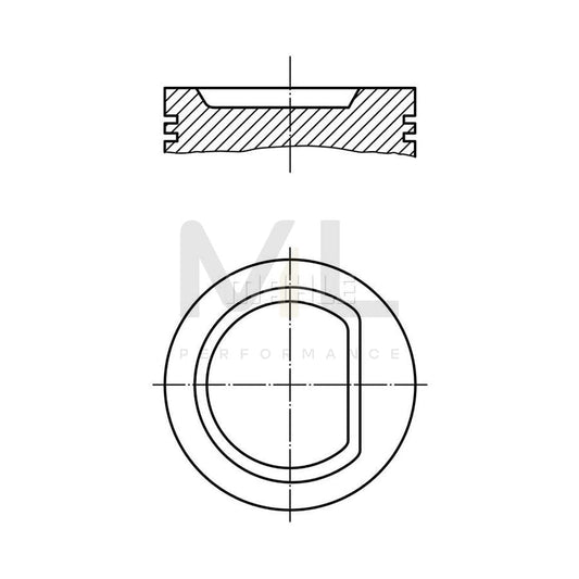 MAHLE ORIGINAL 030 32 01 Piston 76,76 mm, without cooling duct | ML Performance Car Parts