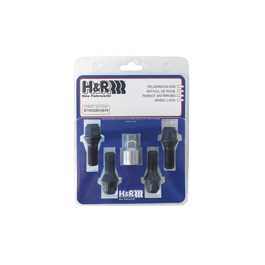 H&R B14252801KEY4 Wheel-Lock set M14 taper head 60° | ML Performance US Car Parts