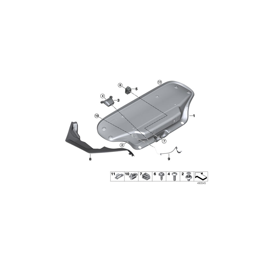 Genuine BMW 51947456944 G29 Trim, Drip Rail, Right (Inc. Z4 20i, Z4 30i & Z4 M40i) | ML Performance US Car Parts