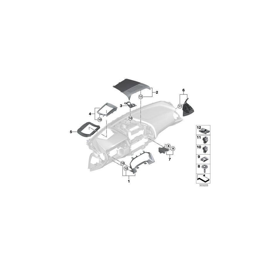Genuine BMW 51459396268 G15 F92 G14 Cover, Center Speaker (Inc. 840i, M8 & M850iX) | ML Performance US Car Parts
