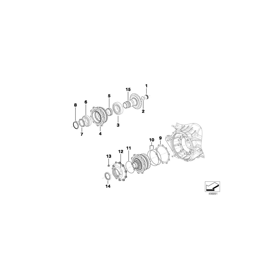 Genuine BMW 23008419430 BMW Spacer Sleeve BEVEL GEAR INPU (Inc.  & M6 GT3) | ML Performance US Car Parts