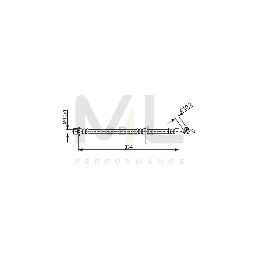 BOSCH 1 987 481 931 Brake Hose 334mm | ML Performance Car Parts