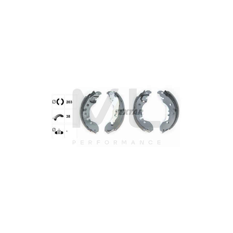 TEXTAR 91080700 Brake Shoe Set with handbrake lever | ML Performance Car Parts