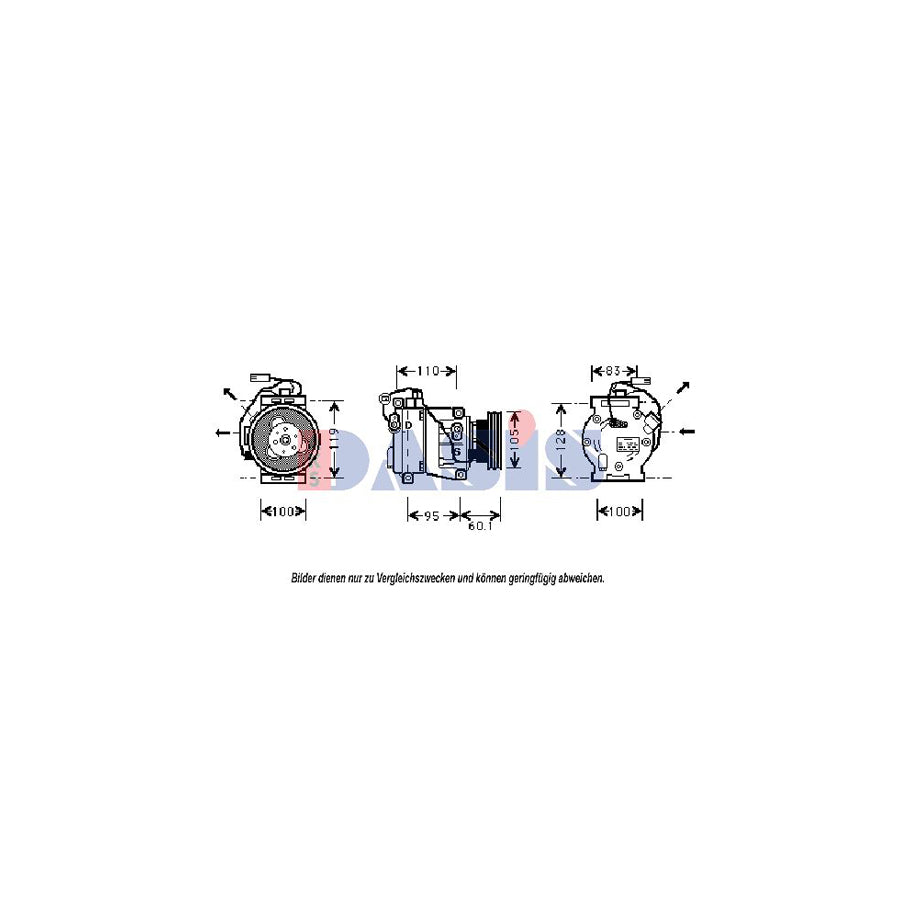 AKS Dasis 850562N Compressor, Air Conditioning for Iveco Daily