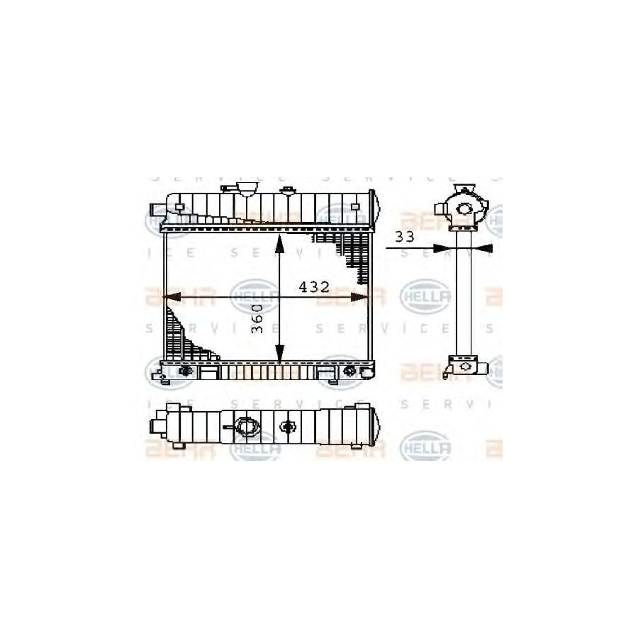 Hella 8MK 376 710-274 Engine Radiator