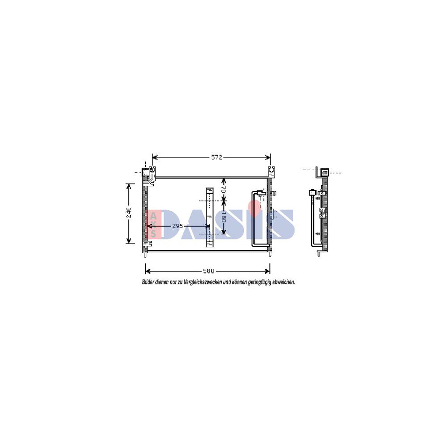 AKS Dasis 322030N Air Conditioning Condenser for Suzuki Baleno