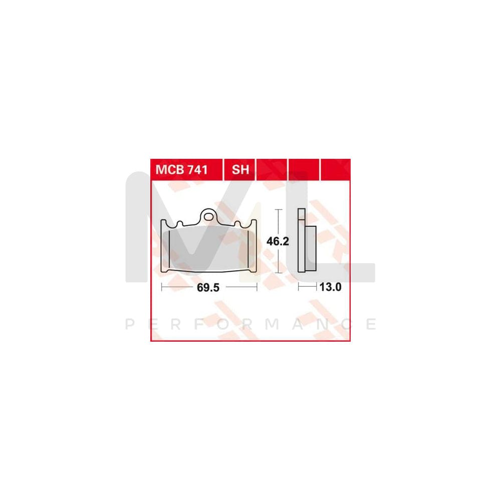 TRW Sinter Street Mcb741Sh Brake Pad Set | ML Performance Car Parts