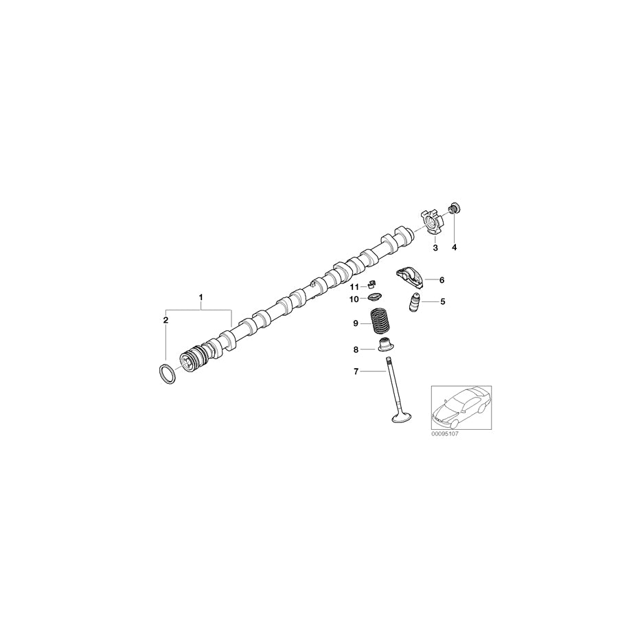 Genuine BMW 11317511061 E65 RR1 Camshaft Exhaust Zyl. 7-12 (Inc. Phantom EWB) | ML Performance UK Car Parts