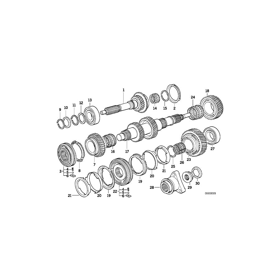 Genuine BMW 23211209362 E85 E24 E23 Snap Ring 35X2,30 (Inc. 635CSi) | ML Performance UK Car Parts
