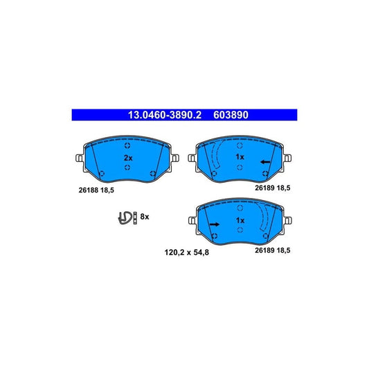 ATE 13.0460-3890.2 Brake Pad Set