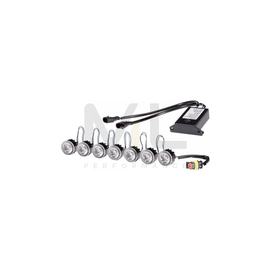 HELLA 2PT 010 458-851 Daytime running lights kit 12, 24V, Vehicle Front, LED