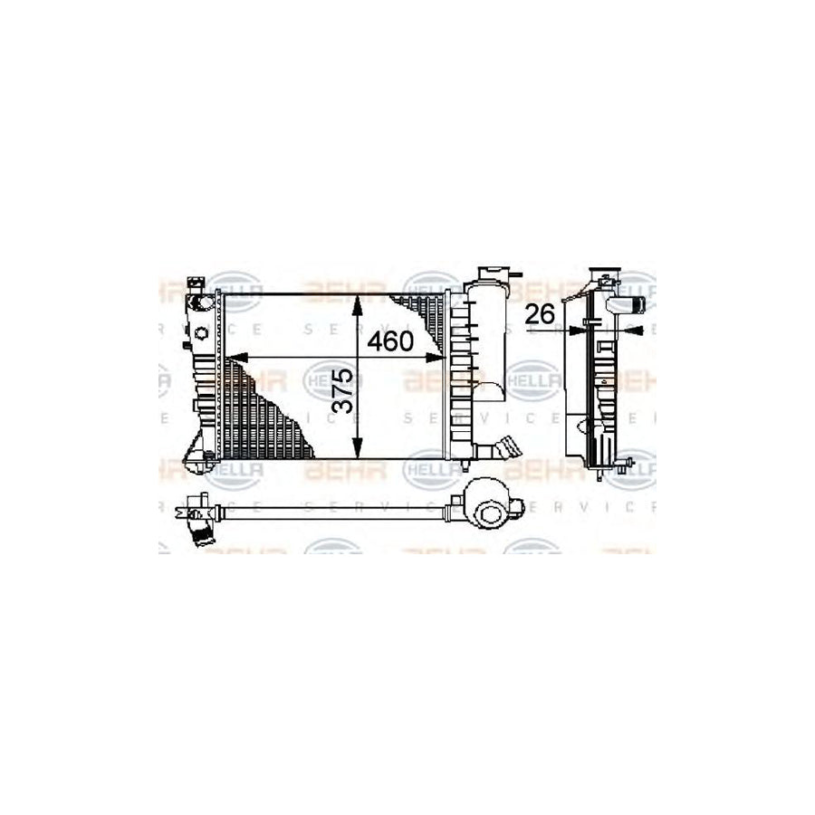 Hella 8MK 376 710-254 Engine Radiator For Citroen Xsara