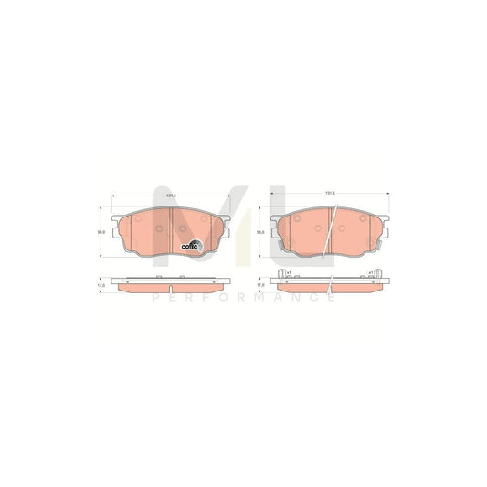 TRW Cotec Gdb3309 Brake Pad Set For Mazda 6 With Acoustic Wear Warning | ML Performance Car Parts