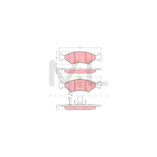 TRW Gdb3224 Brake Pad Set With Acoustic Wear Warning | ML Performance Car Parts