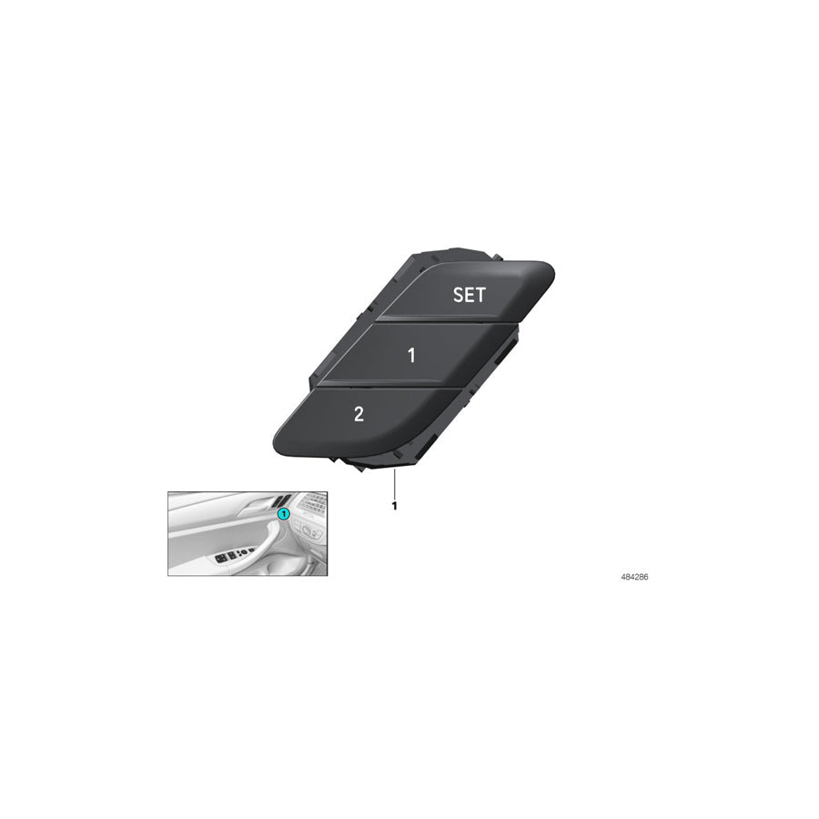 Genuine BMW 61317937969 G20 G01 Button Seat Memory Left (Inc. X4 M, X4 25dX & 330d) | ML Performance US
