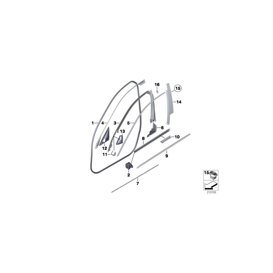 Genuine BMW 51337380659 F10 F11 Cover, Mirror Baseplate, Left HARMAN / KARDON (Inc. 525dX, 550i & 535iX) | ML Performance US Car Parts