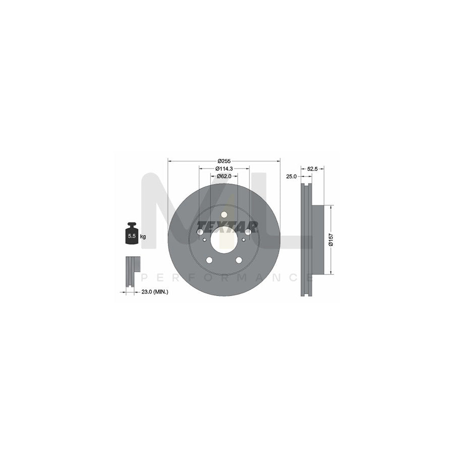 TEXTAR 92080800 Brake Disc Internally Vented, without wheel hub, without wheel studs | ML Performance Car Parts
