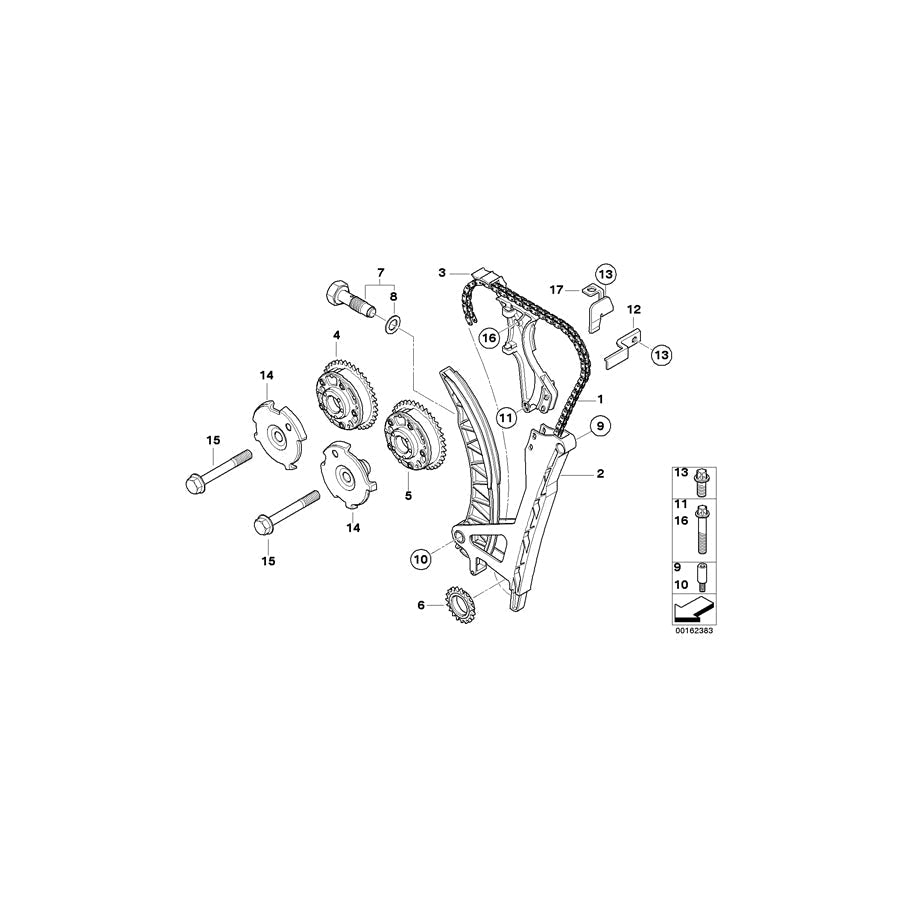 Genuine BMW 11317541329 E90 Slide Rail (Inc. 320si) | ML Performance UK Car Parts