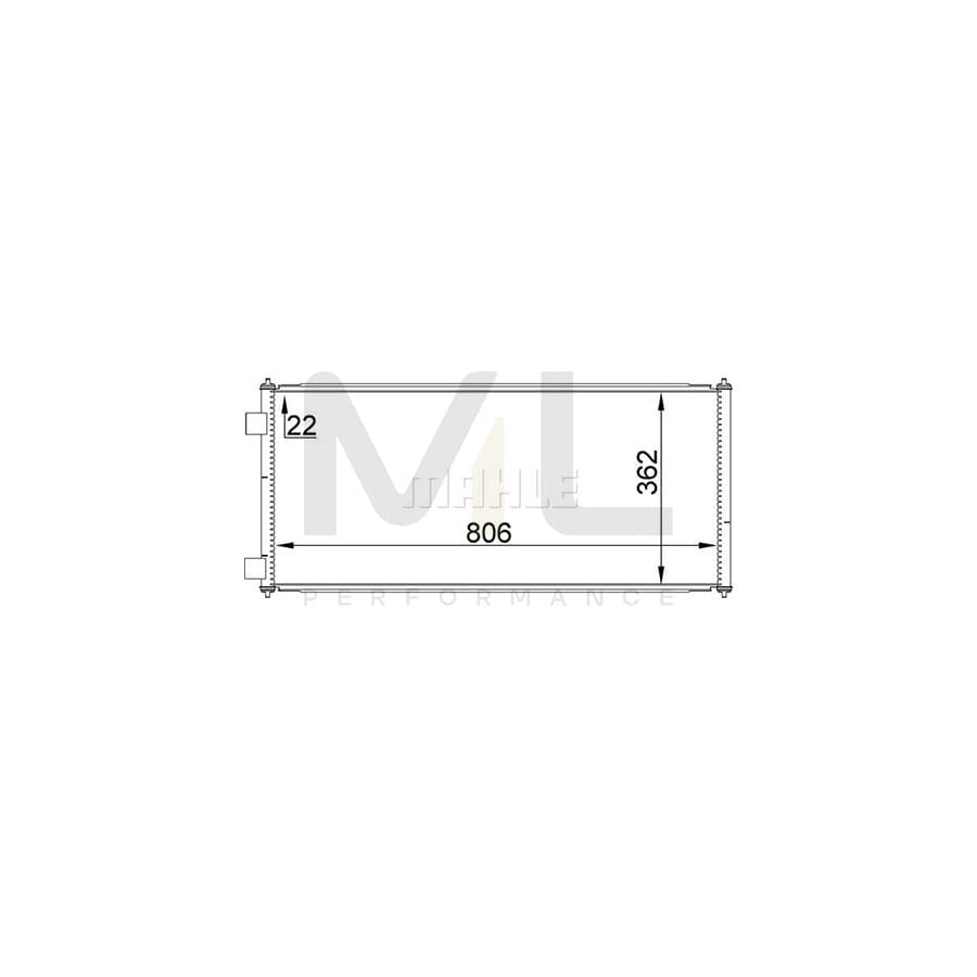 MAHLE ORIGINAL AC 321 000S Air conditioning condenser for FORD TRANSIT without dryer | ML Performance Car Parts