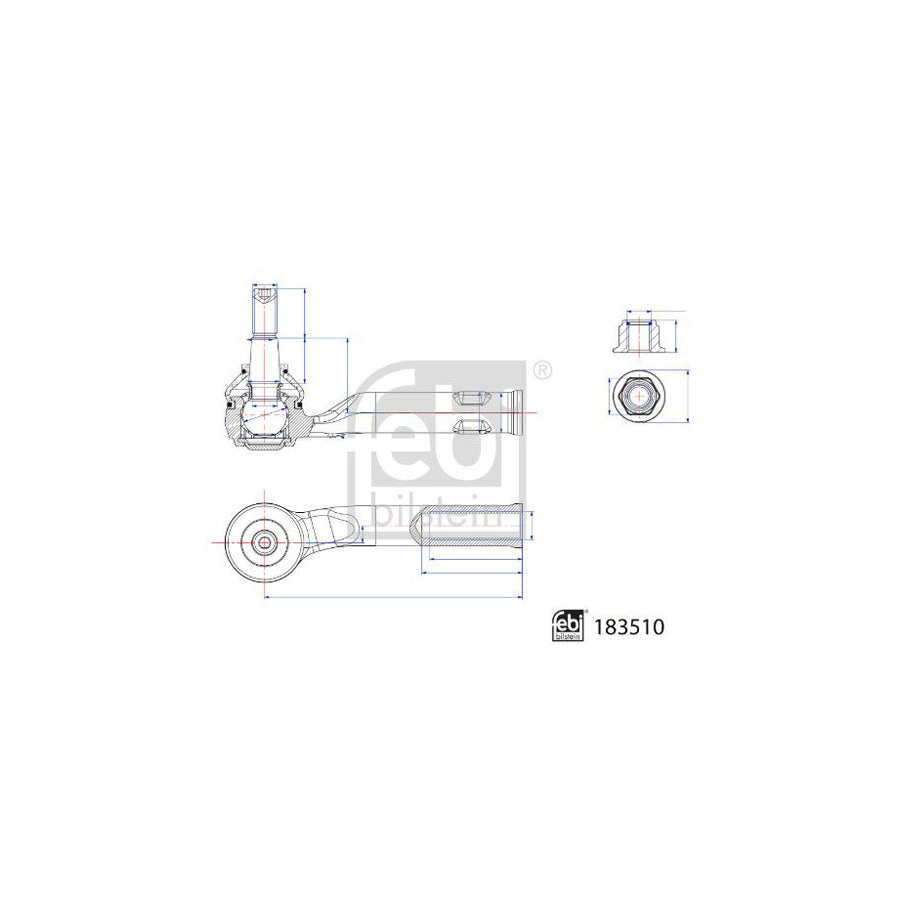 Febi Bilstein 183510 Track Rod End for Ford Puma Off-Road