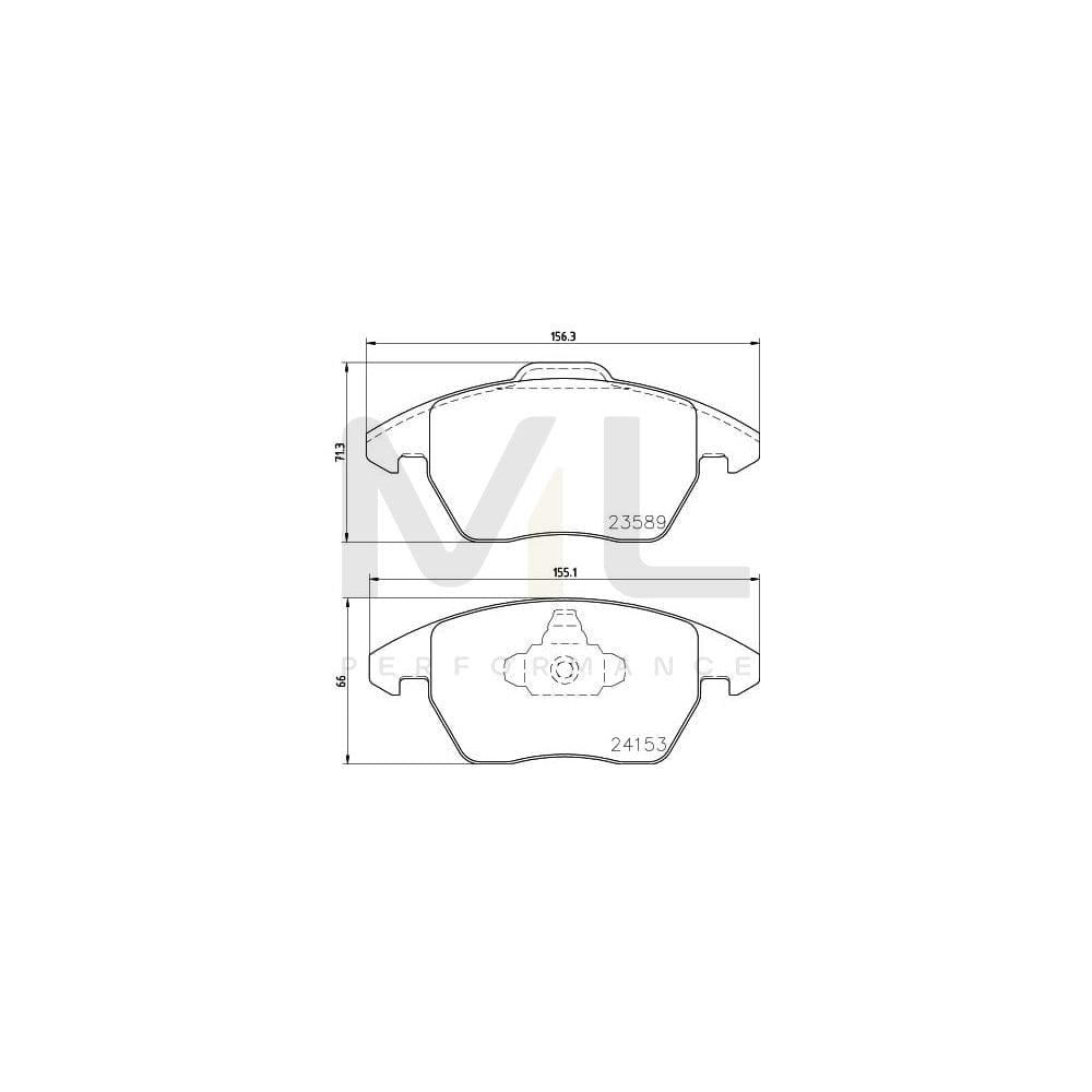 Hella 8DB 355 011-811 Brake Pad Set Not Prepared For Wear Indicator