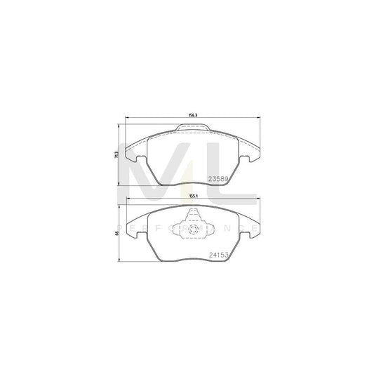 Hella 8DB 355 011-811 Brake Pad Set Not Prepared For Wear Indicator