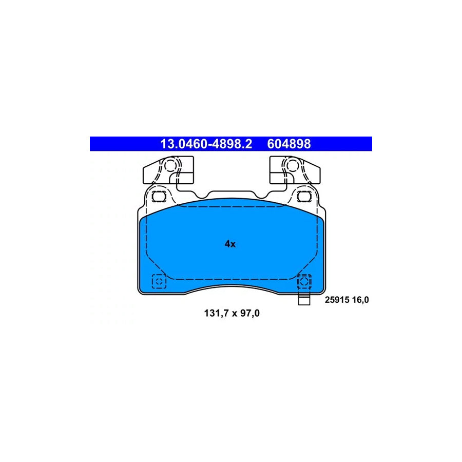 ATE 13.0460-4898.2 Brake Pad Set