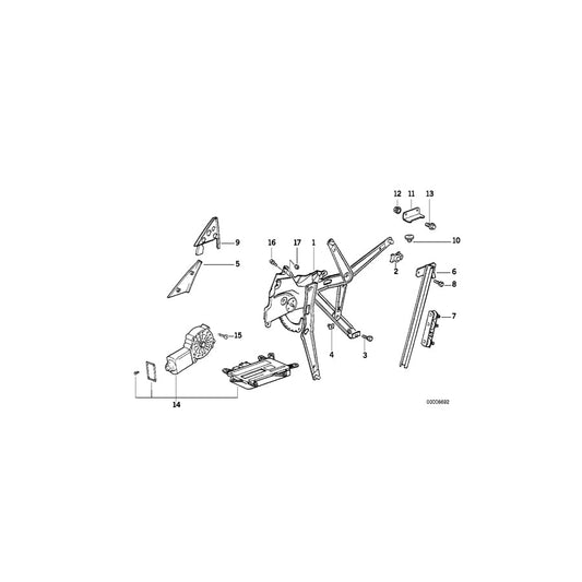 Genuine BMW 67621383315 E36 E31 Electr.Drive Left (Inc. 840Ci, 850Ci & 325i) | ML Performance US Car Parts