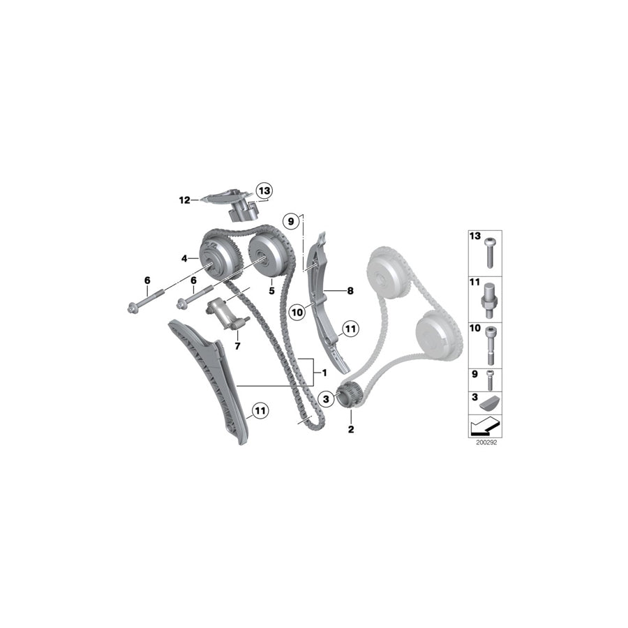 Genuine BMW 11317574336 F03 RR6 F01 Slide Rail (Inc. Cullinan, 760i & Ghost) | ML Performance UK Car Parts