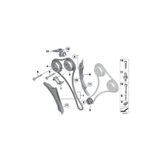 Genuine BMW 11317574336 F03 RR6 F01 Slide Rail (Inc. Cullinan, 760i & Ghost) | ML Performance UK Car Parts