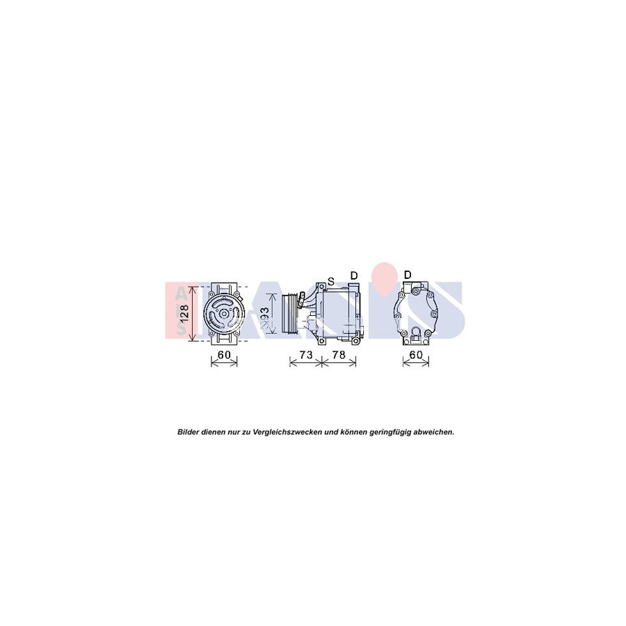 AKS Dasis 852817N Compressor, Air Conditioning