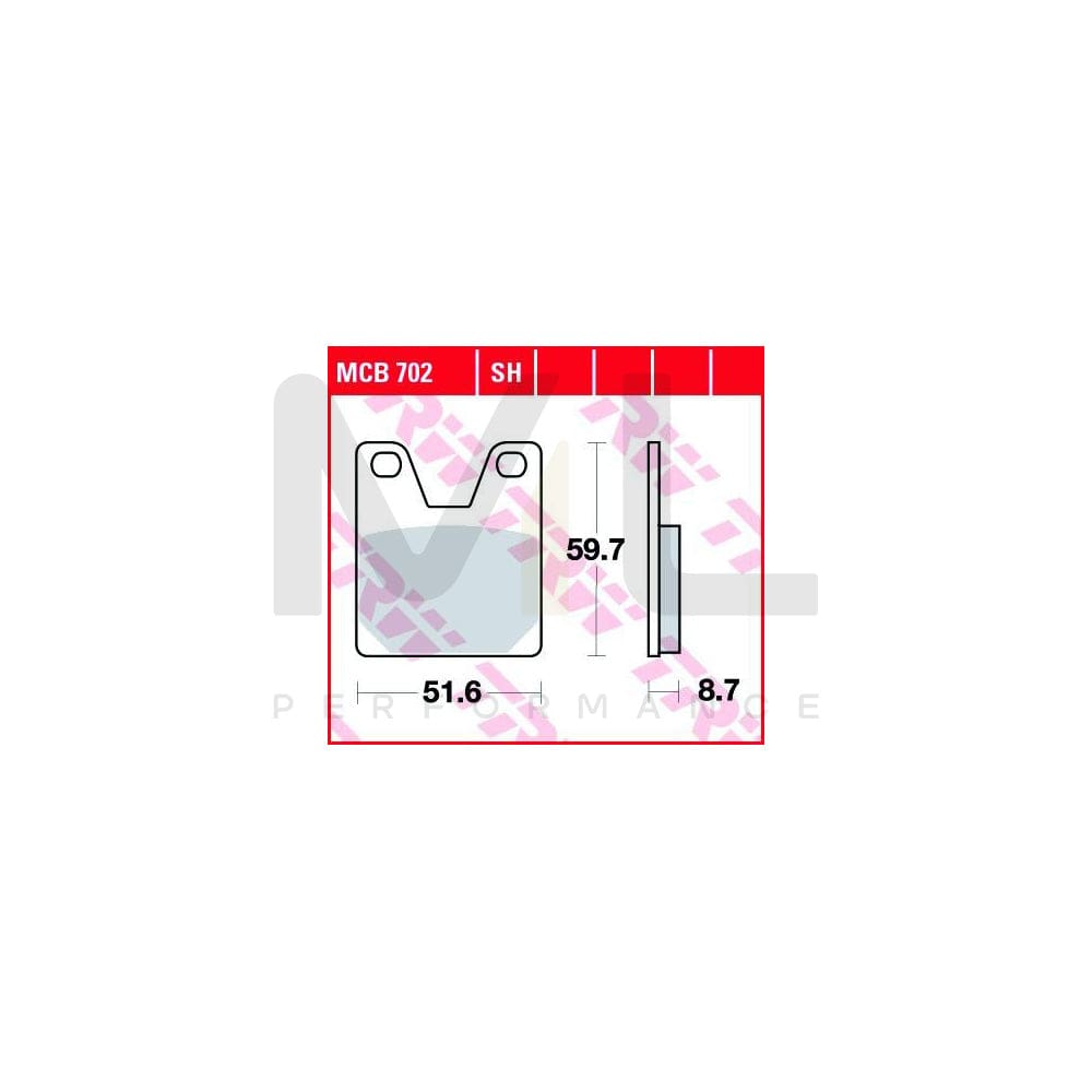TRW Organic Allround Mcb702 Brake Pad Set | ML Performance Car Parts
