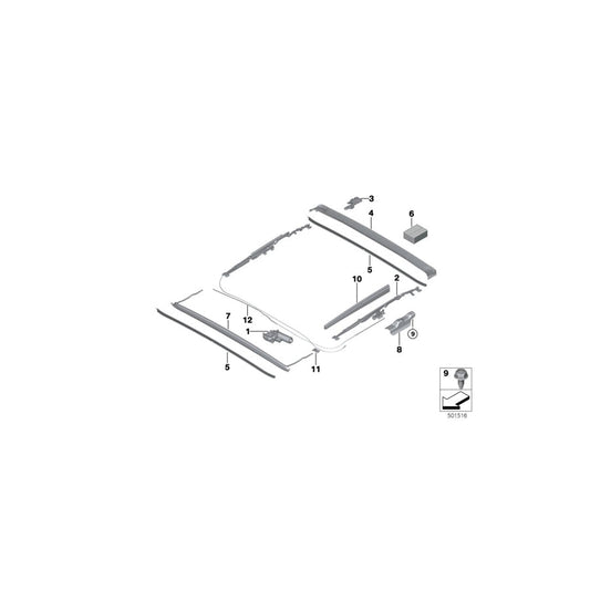 Genuine BMW 67617424804 G32 G31 G21 Drive Panorama Glass Roof (Inc. 630i, 330i & 320d) | ML Performance US Car Parts