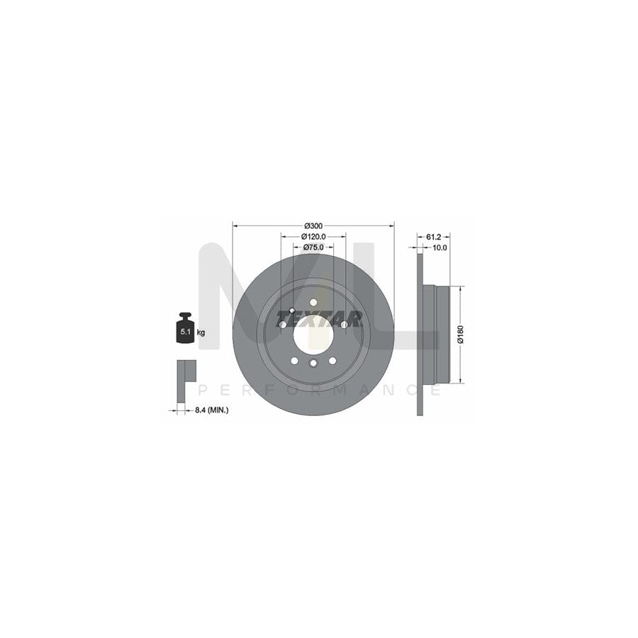 TEXTAR 92042300 Brake Disc for BMW 5 Series Solid, without wheel hub, without wheel studs | ML Performance Car Parts