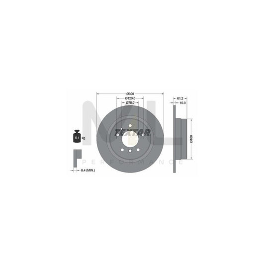 TEXTAR 92042300 Brake Disc for BMW 5 Series Solid, without wheel hub, without wheel studs | ML Performance Car Parts