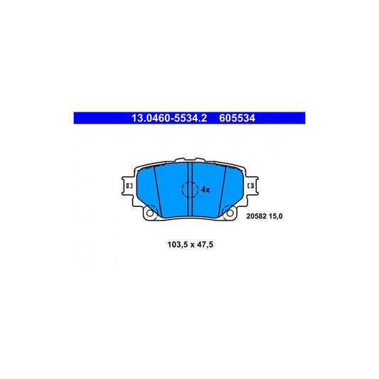 ATE 13.0460-5534.2 Brake Pad Set