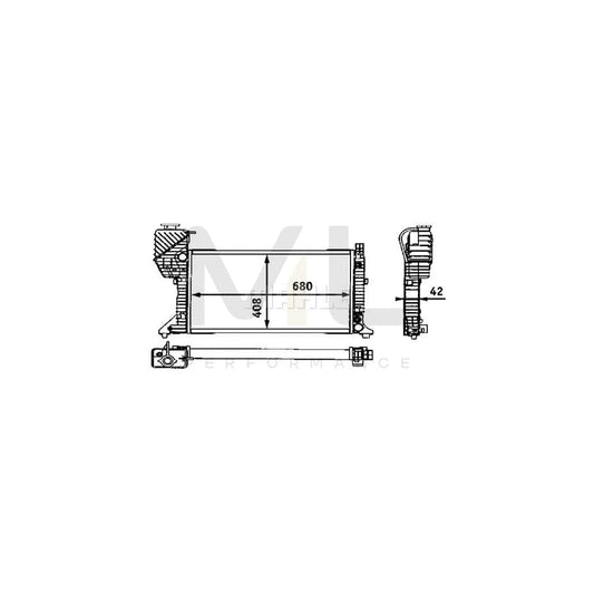 MAHLE ORIGINAL CR 683 000S Engine radiator suitable for MERCEDES-BENZ SPRINTER Brazed cooling fins, Automatic Transmission, Manual Transmission | ML Performance Car Parts