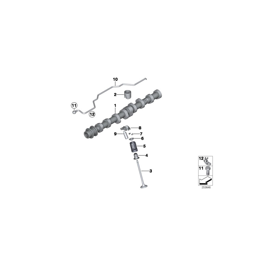 Genuine BMW 11317616470 F36 E89 F20 Camshaft Exhaust (Inc. X4 28iX, 220i & X4 20iX) | ML Performance UK Car Parts