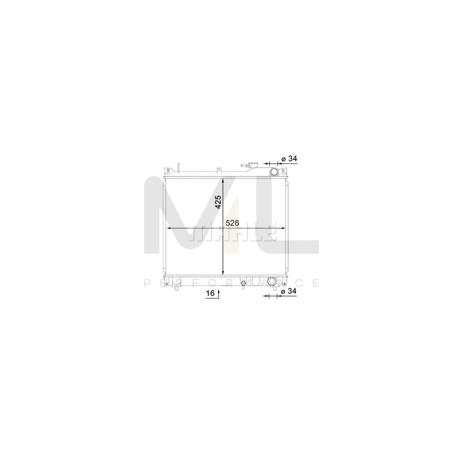 MAHLE ORIGINAL CR 1659 000S Engine radiator for SUZUKI GRAND VITARA Brazed cooling fins | ML Performance Car Parts