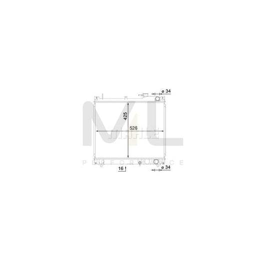MAHLE ORIGINAL CR 1659 000S Engine radiator for SUZUKI GRAND VITARA Brazed cooling fins | ML Performance Car Parts