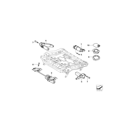 Genuine BMW 67317075948 E65 E67 E61 Drive, Seat Angle Adjustment Rght,Memory (Inc. X5 35iX, X5 M & 730i) | ML Performance US Car Parts