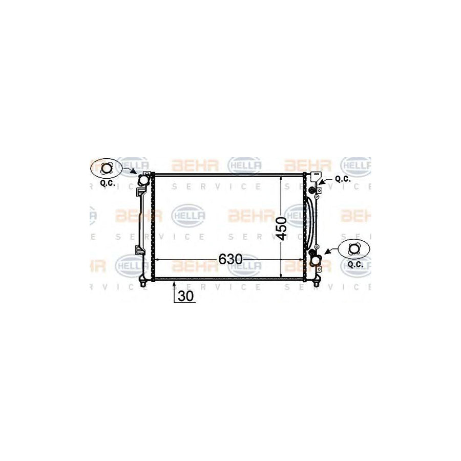 Hella 8MK 376 766-231 Engine Radiator