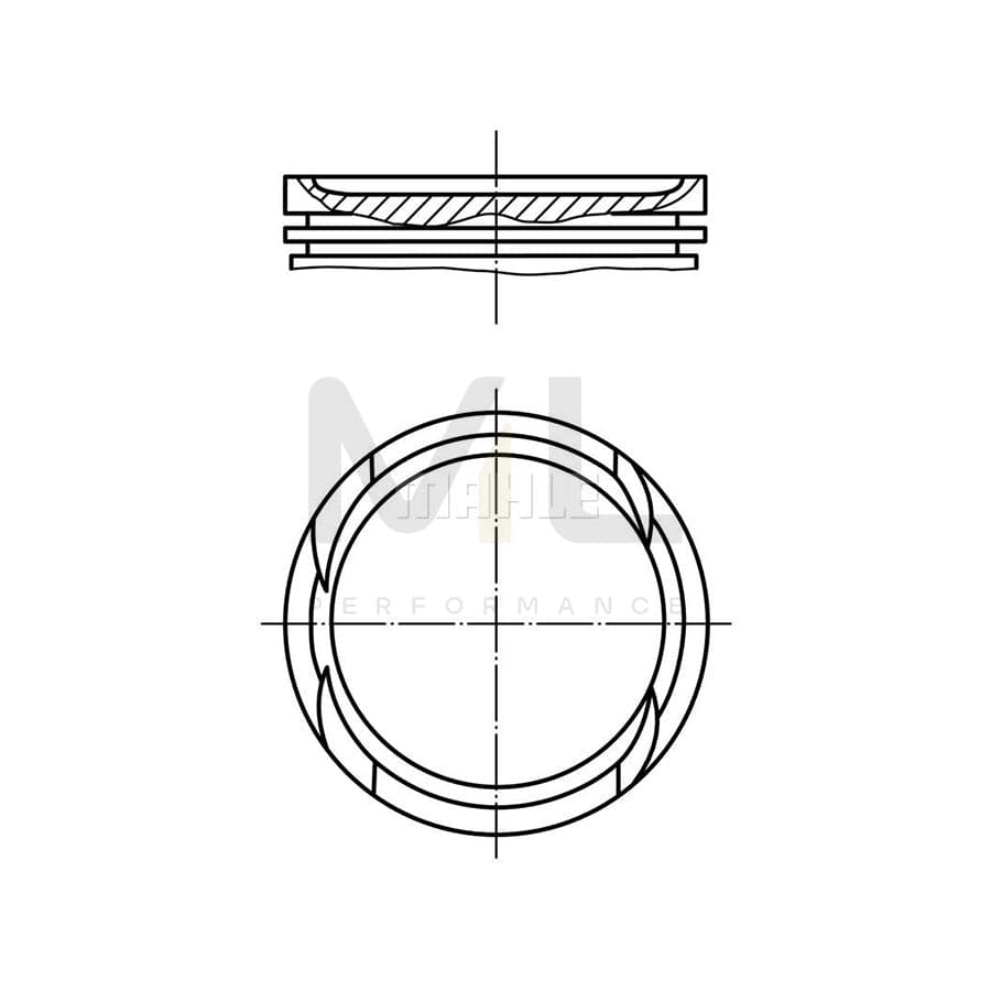 MAHLE ORIGINAL 082 63 02 Piston for BMW 3 Series 93,80 mm, without cooling duct | ML Performance Car Parts